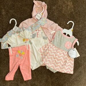 3 Set Carter's Newborn outfits little girls